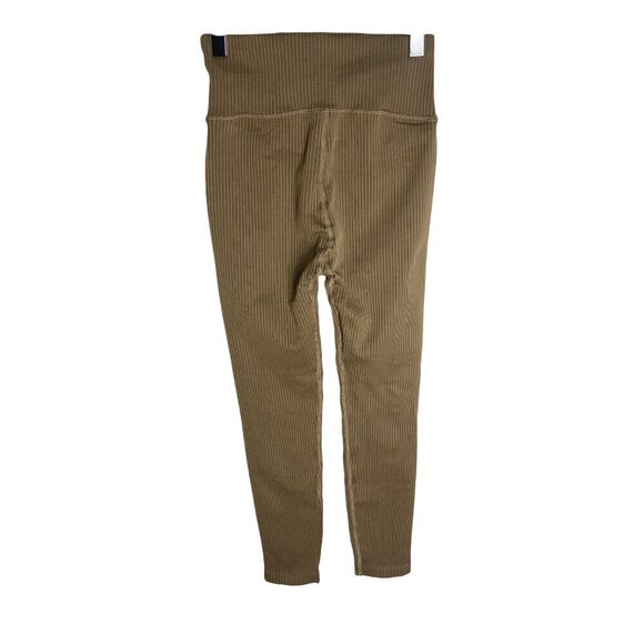 Good American Chunky Rib Legging Camel Color-sz 1/2 (small/medium) - Picture 3 of 9